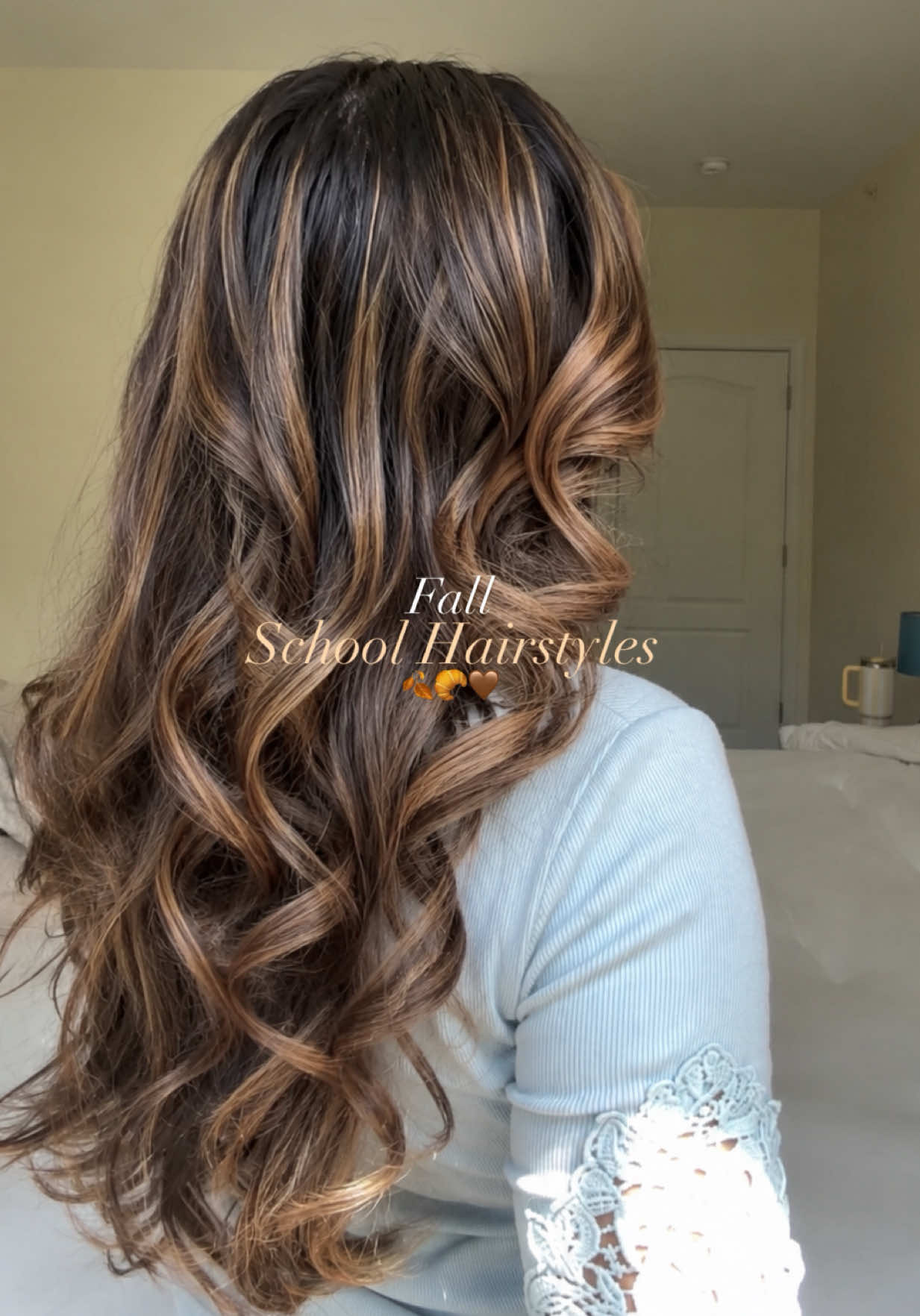 TikTok post by @axxhxx_ for Slopehill. Caption reads: Easy Fall Hairstyles 🍂🥐🤎 @Slopehill #slopehill....