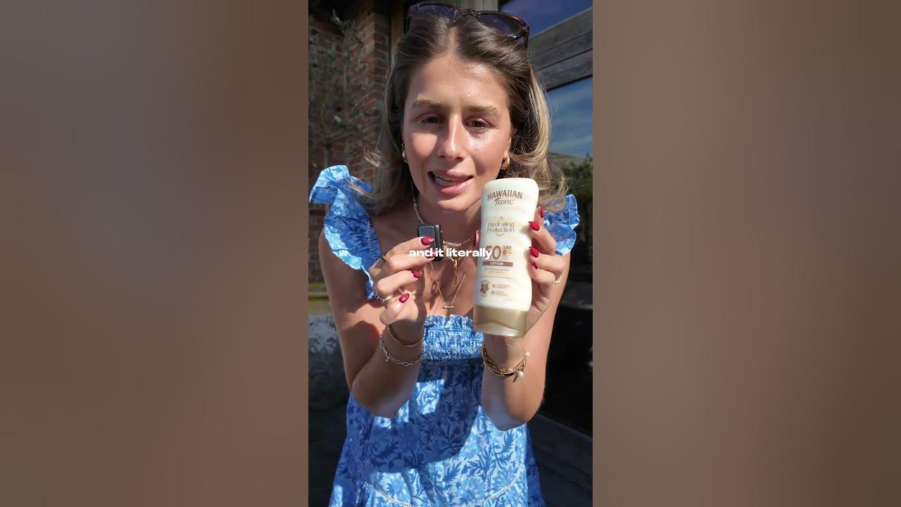 YouTube post by @tabithamy for Hawaiian Tropic. Caption reads: [...] my impression…?😏

@hawaiiant_uk....