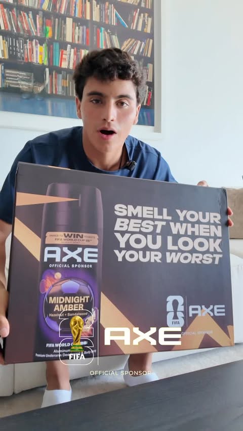 Instagram post by @m1guelsosa for AXE. Caption reads: [...] Cup fan fit and make sure to mention AXE in....