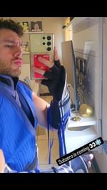 Instagram post by @carlosgzz003 for Mortal Kombat. Caption reads: Subzero cosplay coming 👀❄️ #mortalkombat 
#bihan....