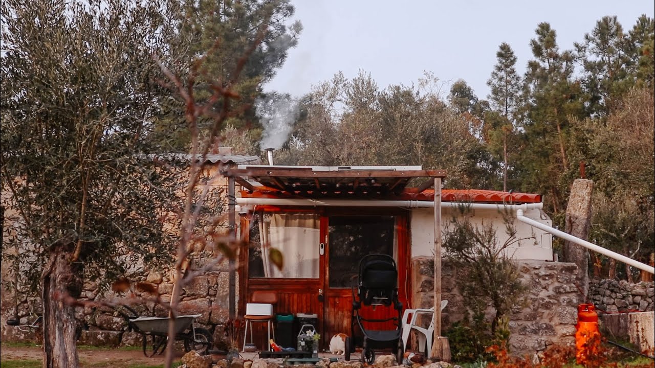 YouTube post by @FrankieOffGrid for Squarespace. Caption reads: Winter Work Living off Grid on a Small 1.5 Acre....
