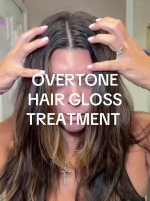 TikTok post by @alexdegasperis for oVertone Color. Caption reads: [...] not ready for a salon appointment… @oVertone....