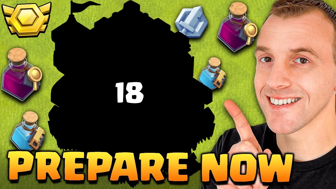 YouTube post by @JudoSloth for Supercell. Caption reads: TH18 Hint, Prepare for Hammer Jam Now!.