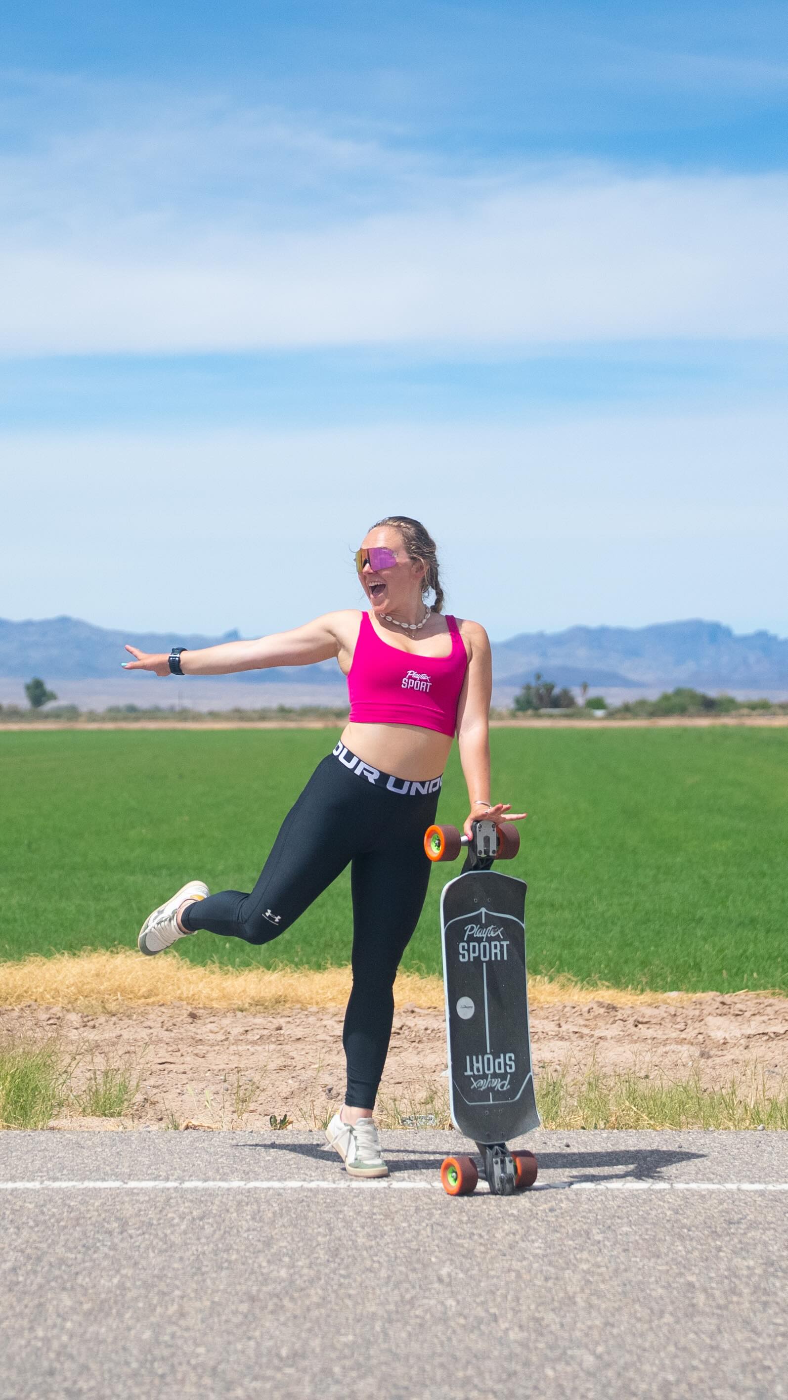 Instagram post by @brookedoeseverything for Playtex Sport Tampons. Caption reads: Moving without compromise all the way to the....