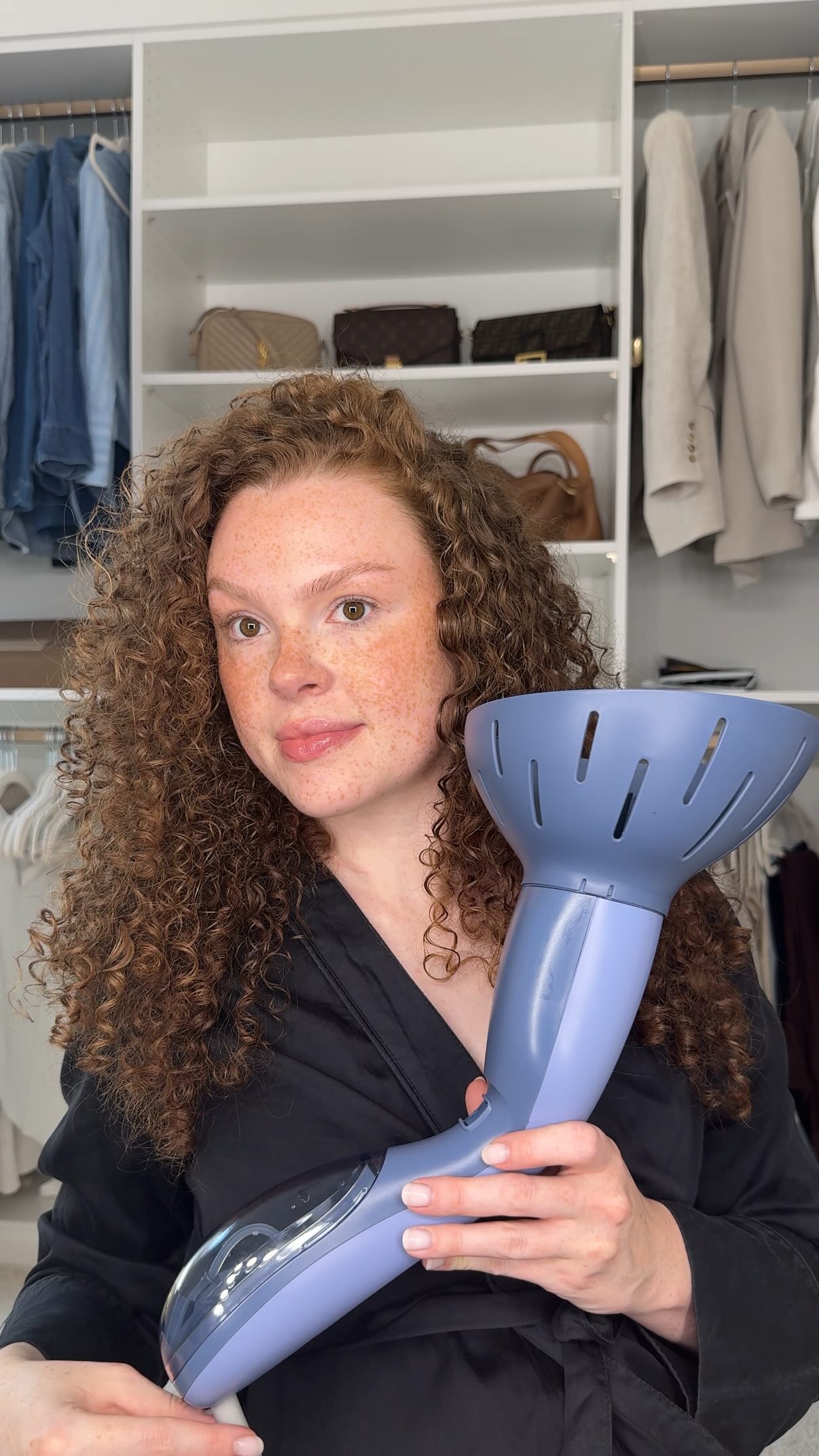 Instagram post by @amandaasad for Conair. Caption reads: Okay I had never heard of a hair steamer till a....