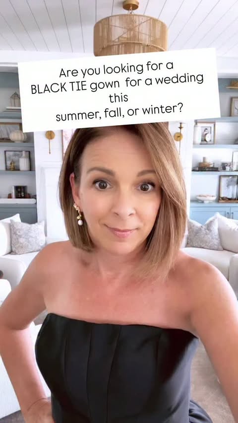 Instagram post by @tami_walsh_homeandlifestyle for Saks Fifth Avenue. Caption reads: Are you on the hunt for the perfect black gown to....