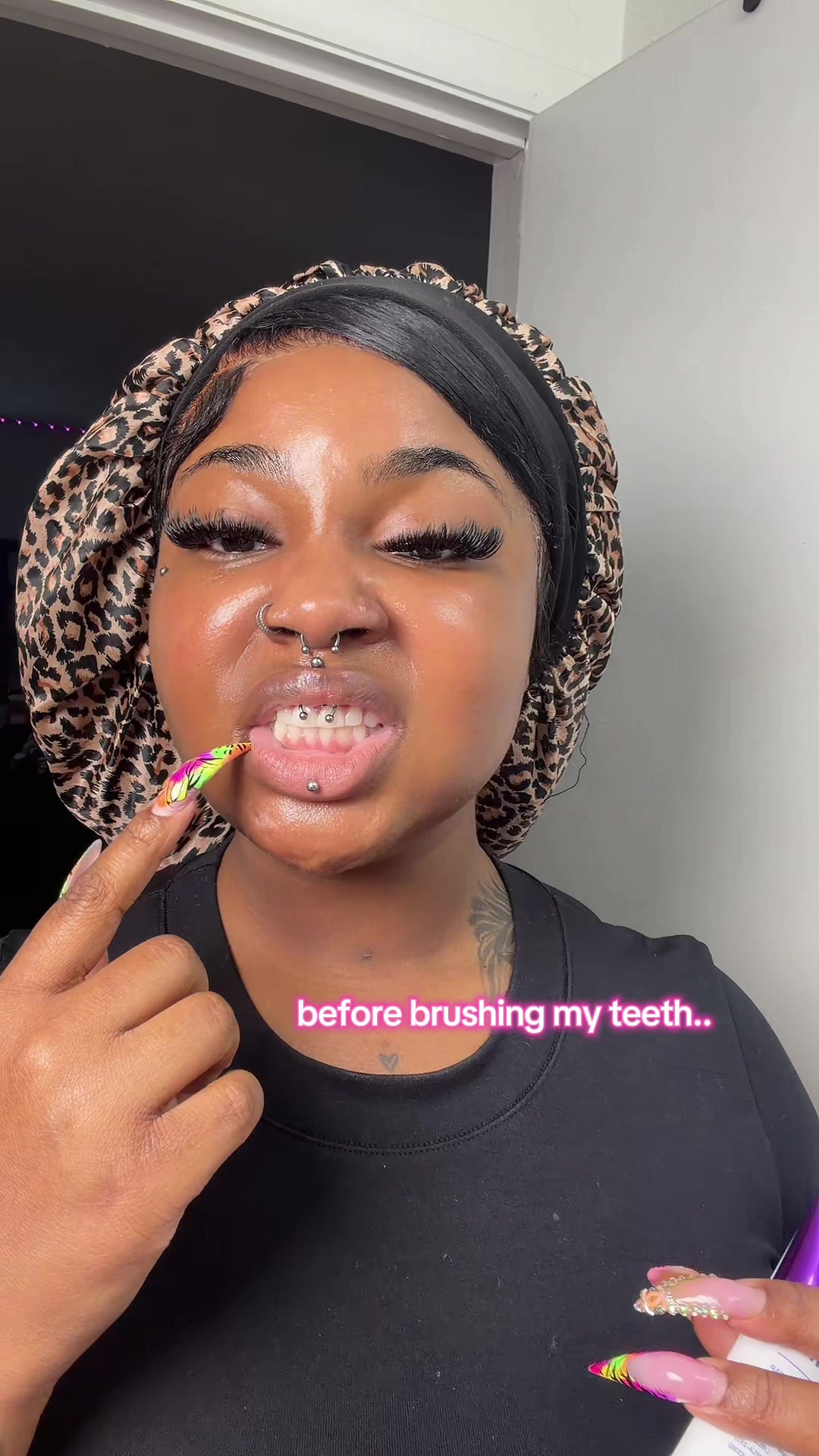 TikTok post by @imperfect.barbie for MS-DRWIKEY. Caption reads: Best toothpaste everrrr‼️😩 @MS-DRWIKEY #teeth....