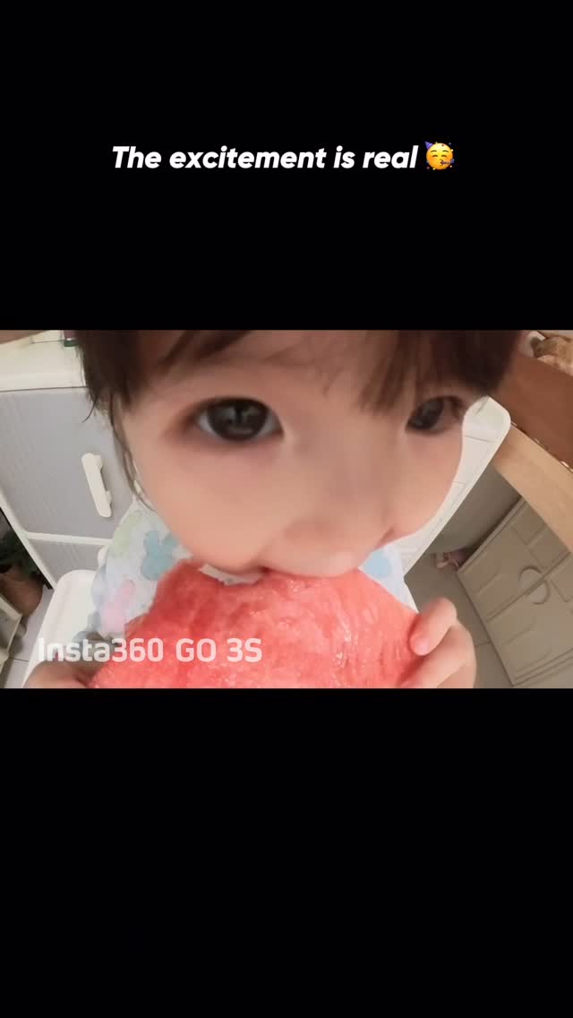 Instagram post by @insta360 for Insta360 India. Caption reads: That head wiggle after eating 🍉 is....