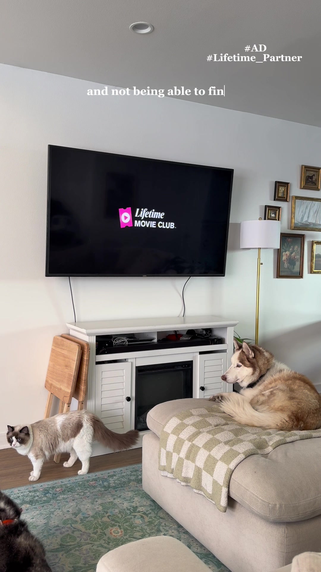 TikTok post by @jordanloufas for LifetimeTV. Caption reads: [...] trial of Lifetime Movie Club today!....
