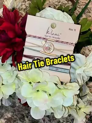 TikTok post by @kmariehack33 for K’Lani. Caption reads: WAIT… that’s a HAIR TIE?! 😳✨ The cutest way to....