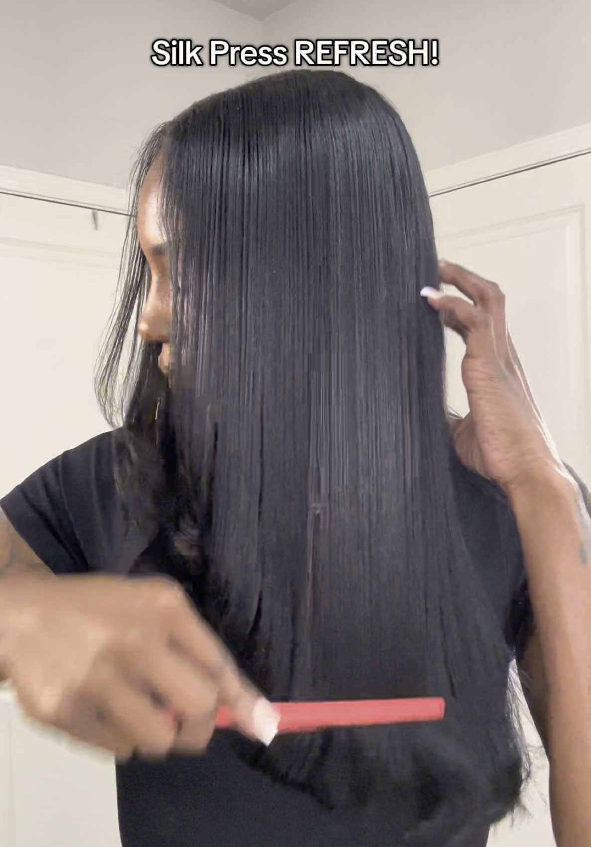 TikTok post by @majikkmonet for Design Essentials. Caption reads: [...] oil - @K18 Hair dry shampoo -....