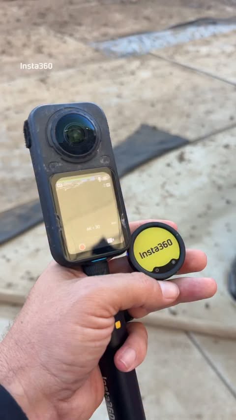 Instagram post by @supermotocross for Insta360. Caption reads: Hammering down in LA with the @Insta360 X6 #SMX....