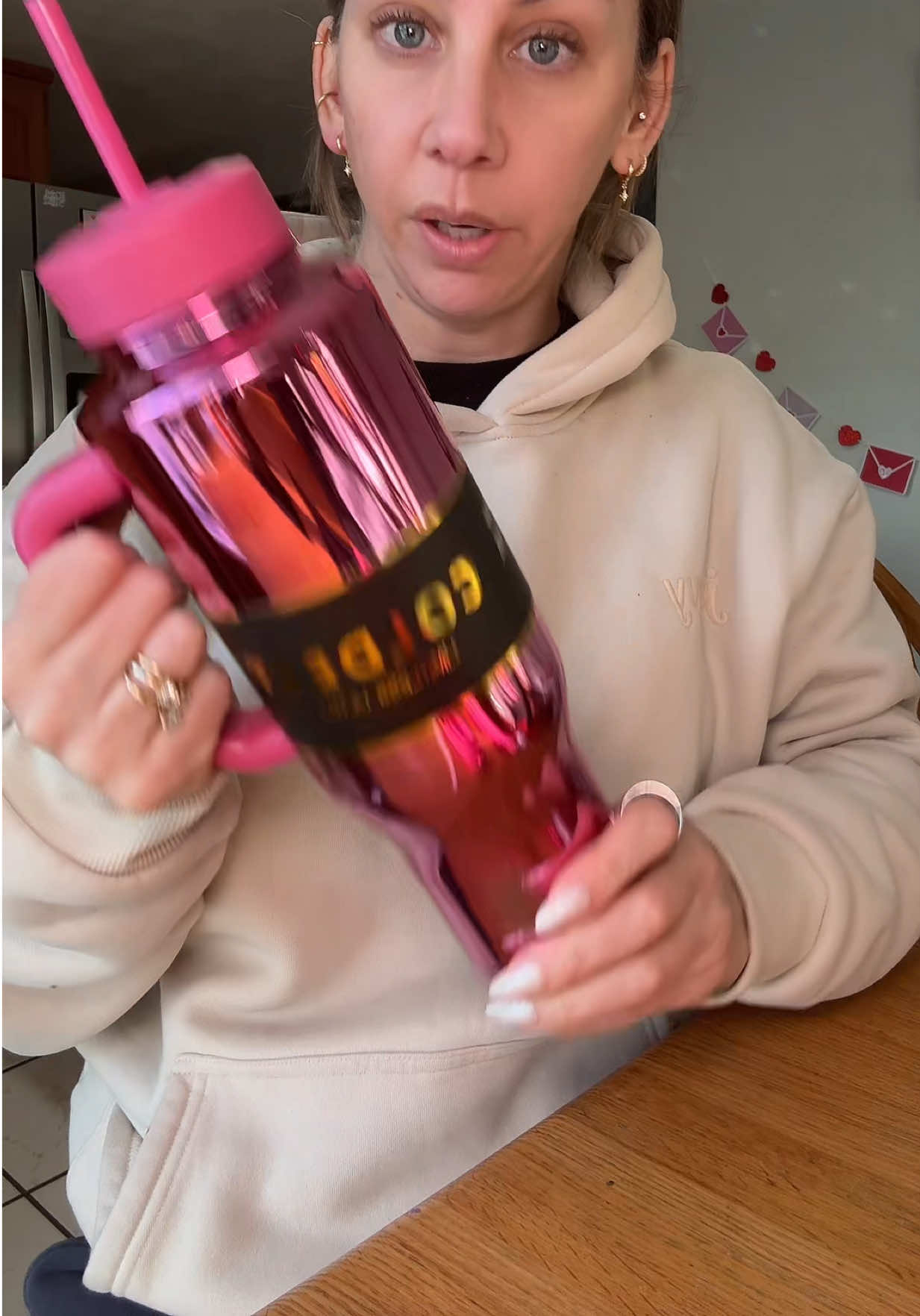 TikTok post by @the_rachel_review for Coldest. Caption reads: @Coldest this water bottle is insane!!! #coldest....