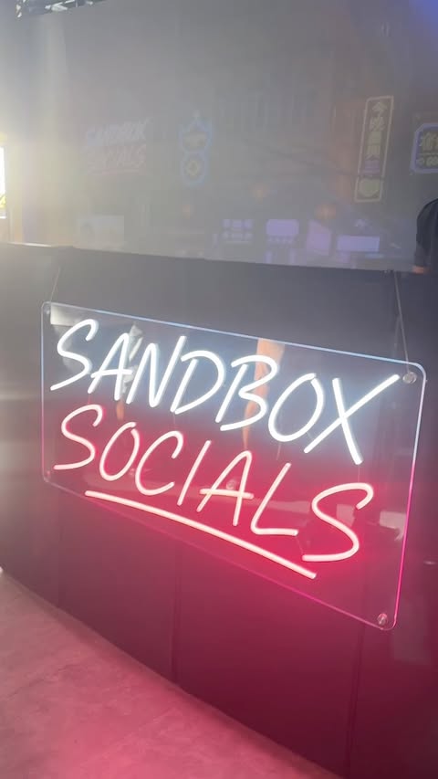 Instagram post by @itsjenstudio for Sandbox VR. Caption reads: Checkout @sandboxvr Sandbox Socials in Emeryville....