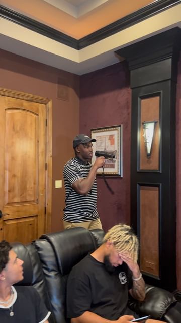 Instagram post by @thaddboii for House of Highlights. Caption reads: Football Coaches when their Starters fail a drug....