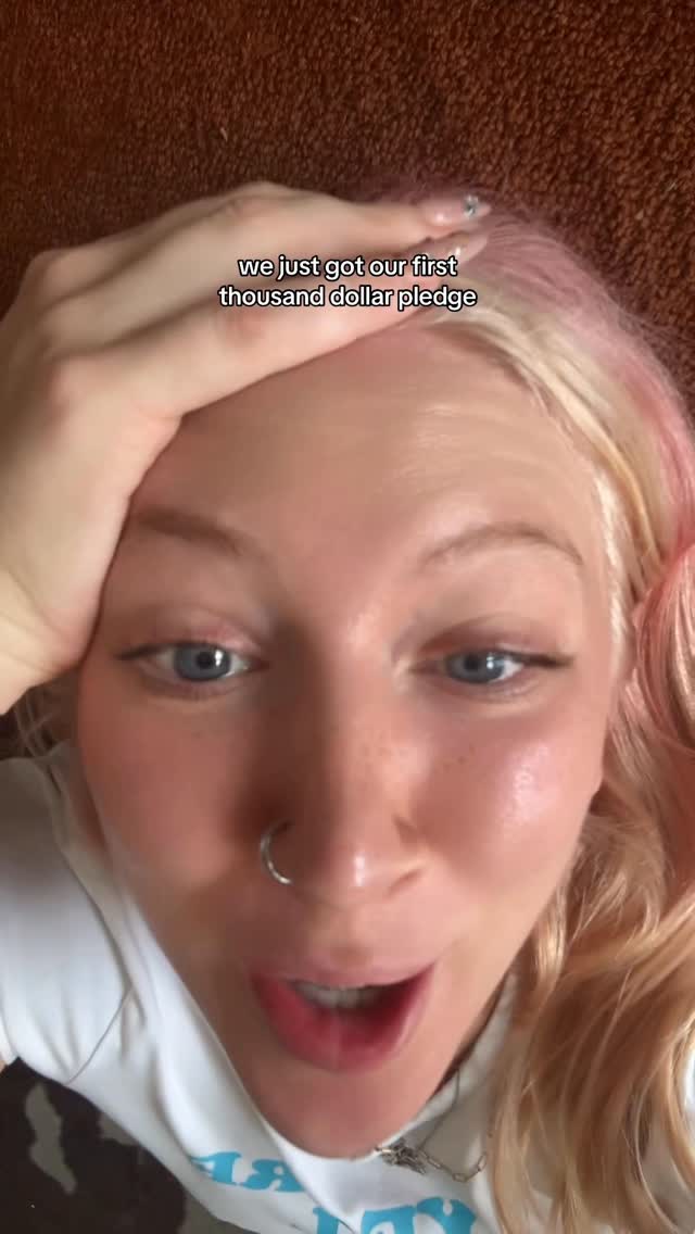 Instagram post by @tealadykatie for Kickstarter. Caption reads: I’M NOT CRYING YOU’RE CRYING !!!! Yesterday was....