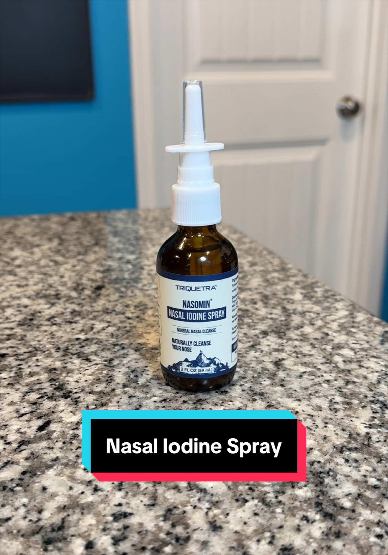 TikTok post by @graveyardgoonz for Triquetra Health. Caption reads: Coming back with a vengeance #nasalspray....