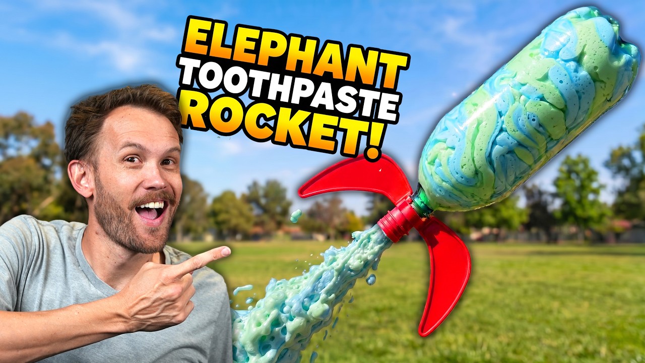 YouTube post by @NFTI for SNHU. Caption reads: BETTER Elephant Toothpaste Rockets!?.