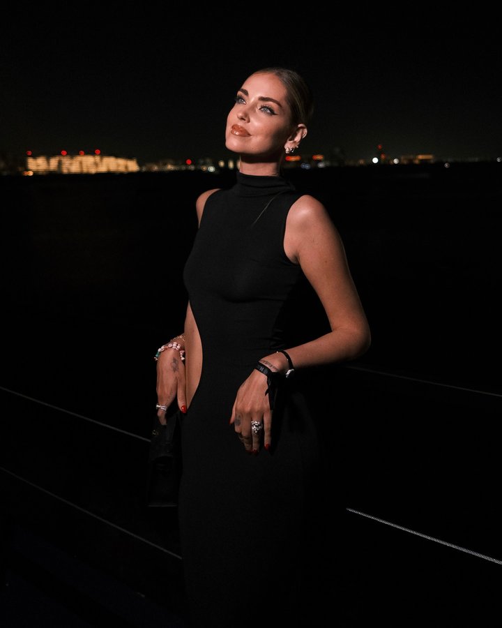 Instagram post by @chiaraferragni for Yas Island. Caption reads: [...] ✨ What an amazing day celebrating @yasisland....