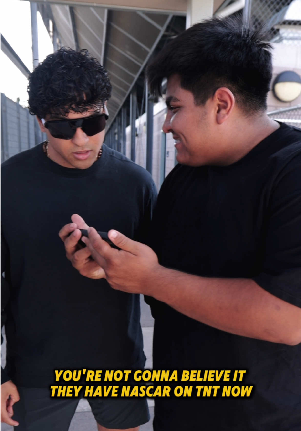 TikTok post by @diegovnoboa for NASCAR. Caption reads: [...] 32 cars battling for $1 million at the....