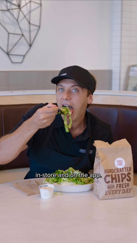 Instagram post by @sheadurazzo for Chipotle. Caption reads: [...] see how the magic is made each morning....