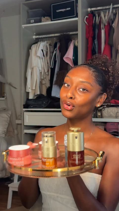 Instagram post by @thebriannabalram for Ulta Beauty. Caption reads: [...] all staying 🥹🤌🏾 @clarinsusa @ultabeauty....