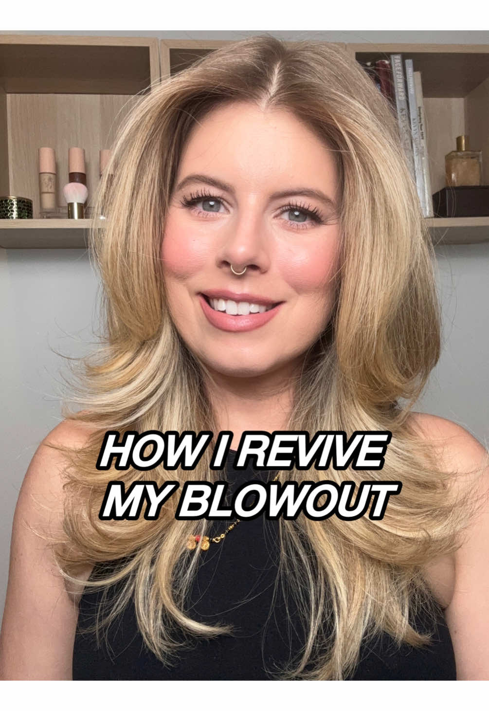 TikTok post by @itsmakeupbymelissam for IGK Hair. Caption reads: [...] have any! FYI I am using the @Shark Beauty....