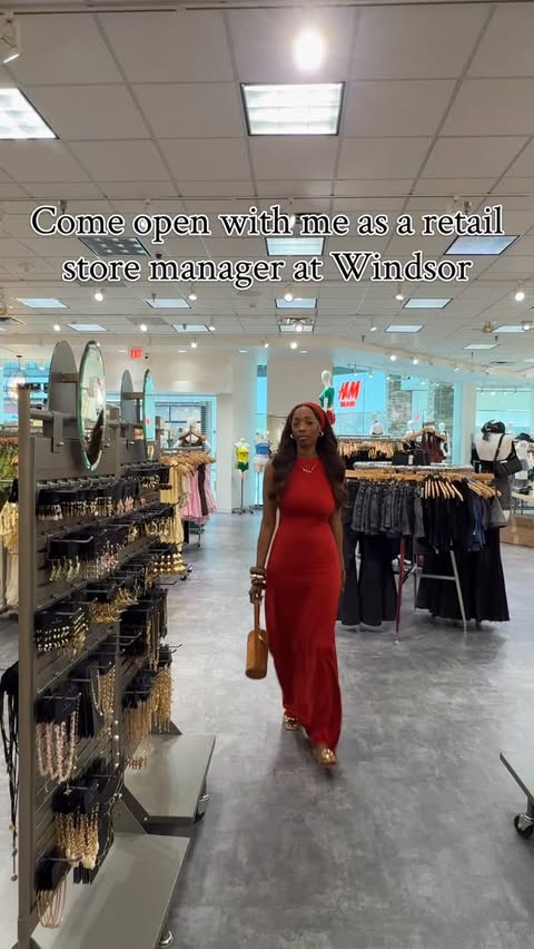 Instagram post by @janae_antoinette_ for Windsor Store. Caption reads: [...] had a whole new collection to set.....