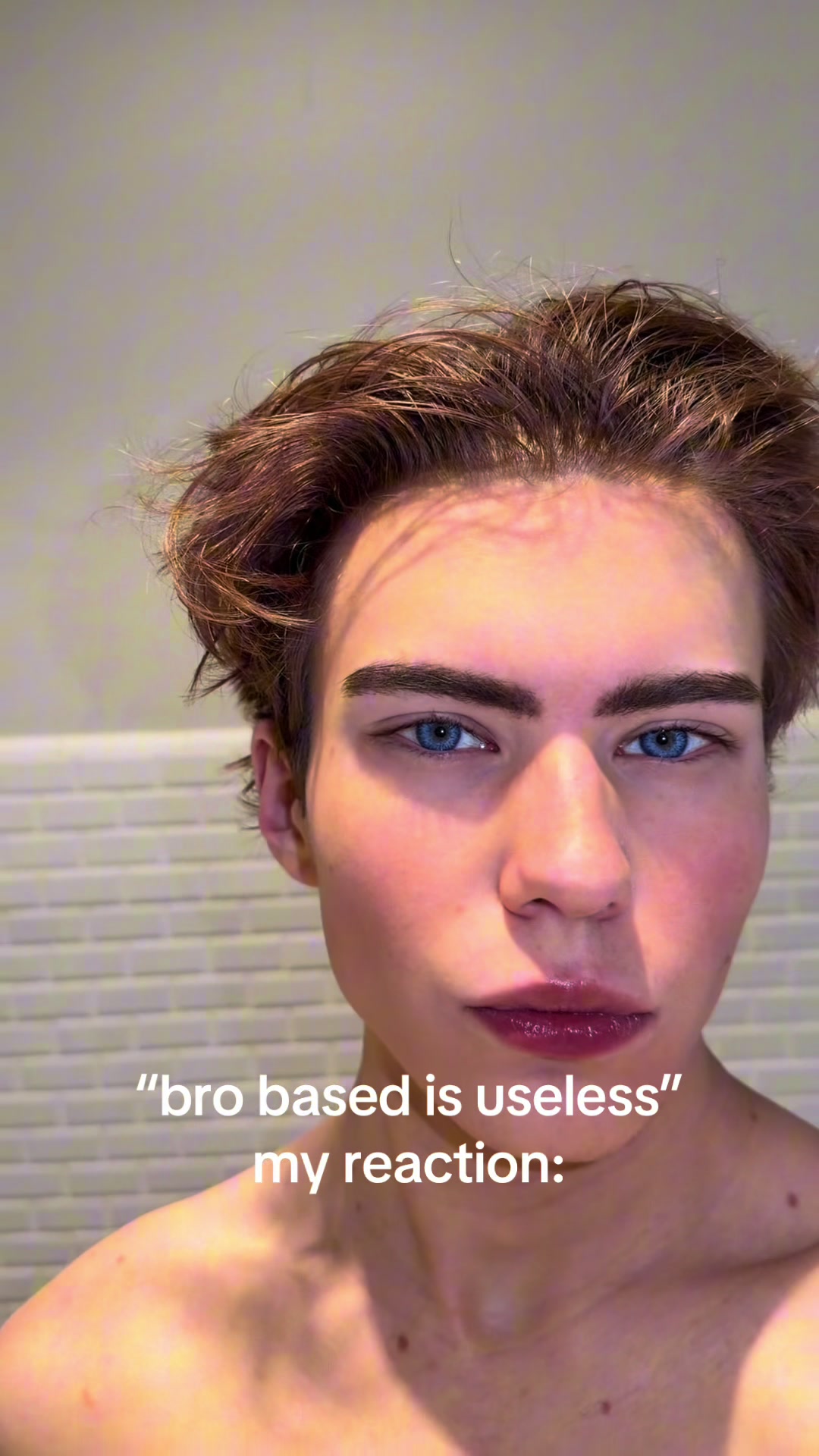 TikTok post by @onlyfeliks for Based BodyWorks. Caption reads: [...] Salt Spray #ad #fyp #hair #hairtok....