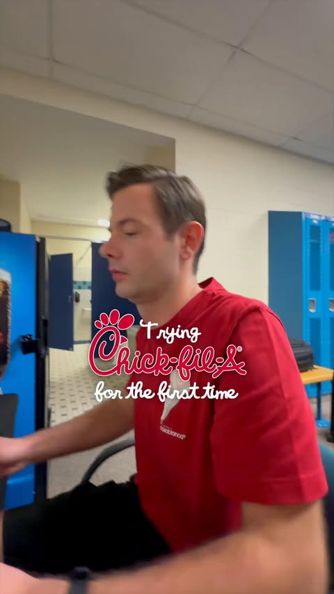 Instagram post by @samfeldt for Chick-fil-A. Caption reads: Trying @chickfila for the first time 🍗  Couldn't....