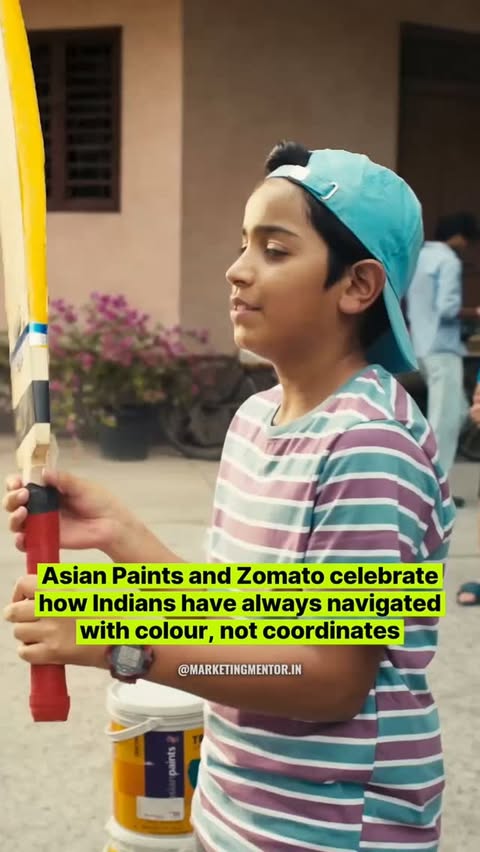 Instagram post by @marketingmentor.in for Asian Paints. Caption reads: [...] by their colours, not by coordinates. Asian....
