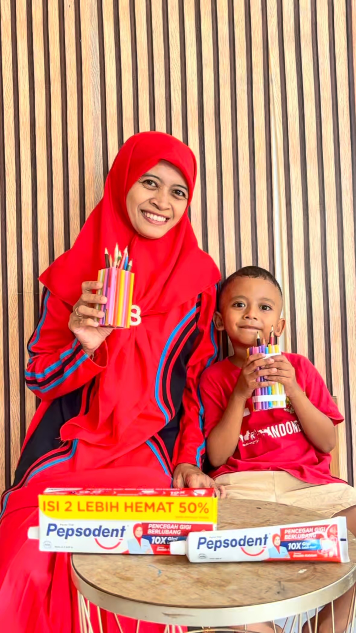 Instagram post by @ekalinar for Tanya Pepsodent. Caption reads: Hi @tanyapepsodent kenalin ini putraku kedua Adib....