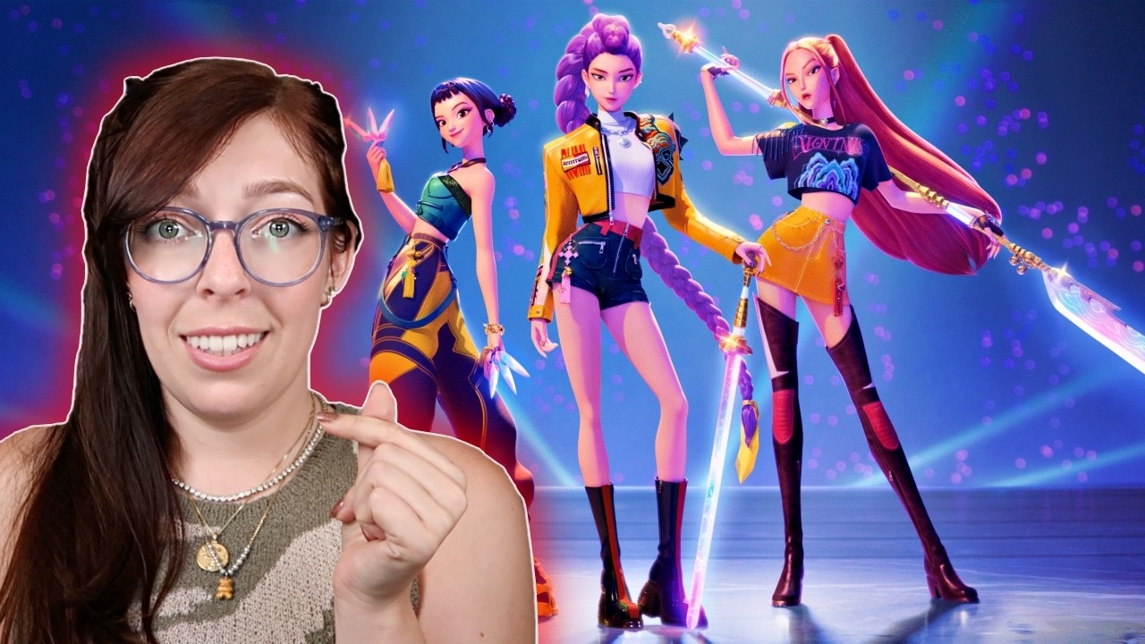 YouTube post by @SwellEntertainment for Squarespace. Caption reads: i need to talk about KPOP Demon Hunters.