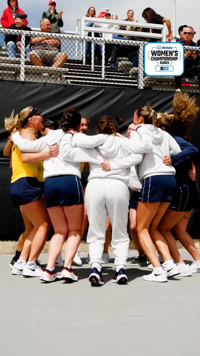 Instagram post by @umichwtennis for Allstate. Caption reads: [...] @bigten Women’s Tennis Tournament 🎬....