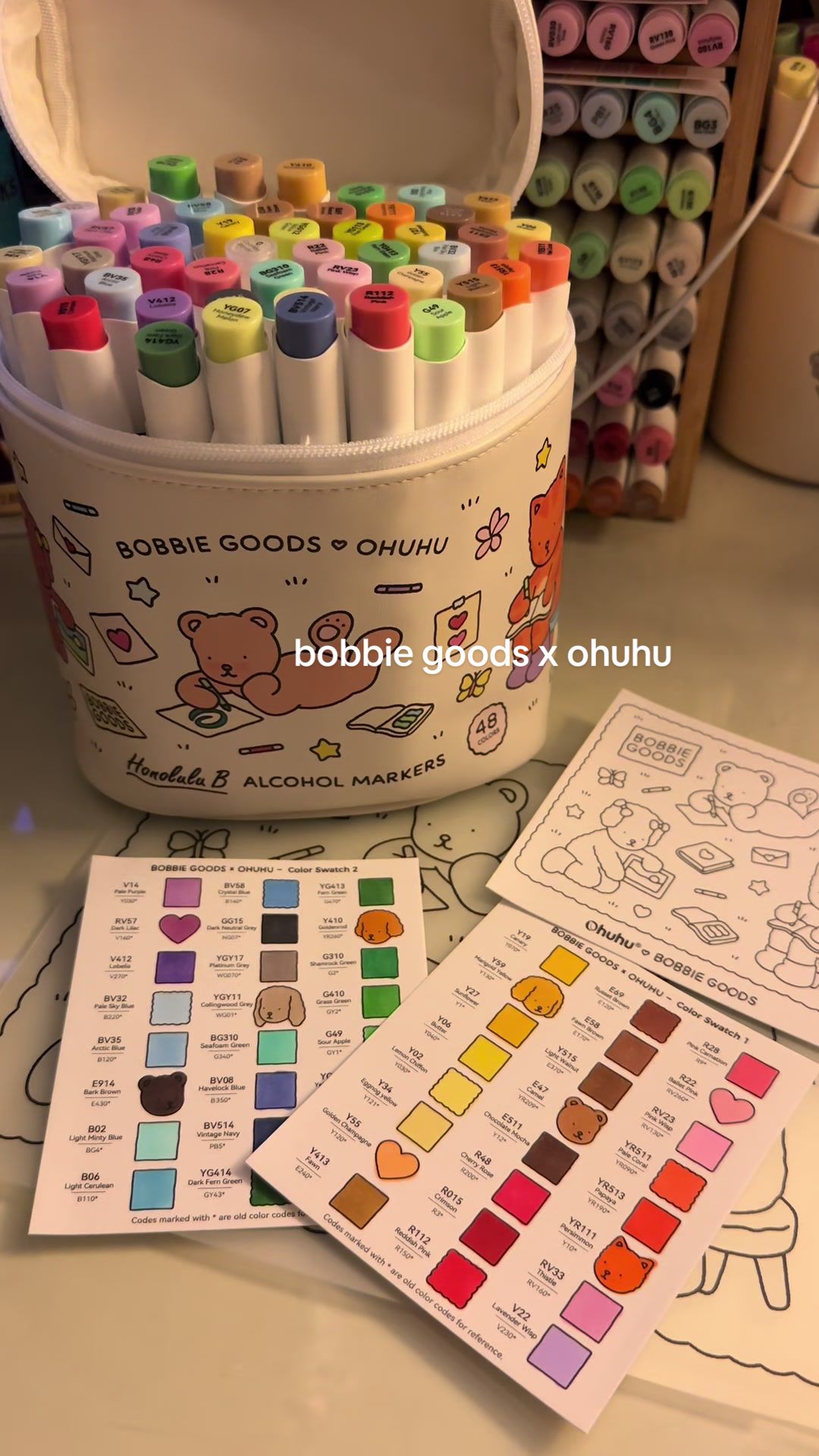 TikTok post by @bananniey for Bobbie Goods. Caption reads: bobbie goods x ohuhu 💗 @Ohuhu art @bobbiegoods....