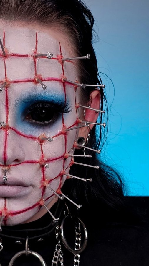 Instagram post by @byhazelj for RCMA Makeup. Caption reads: Halloween 29/31 - this audio makes me feel....