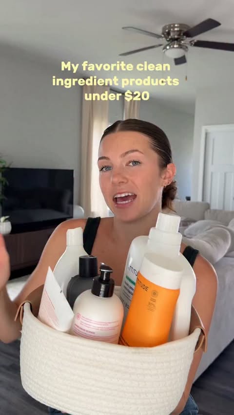 Instagram post by @morganlkeen for ATTITUDE. Caption reads: [...] clean ingredient products, try....