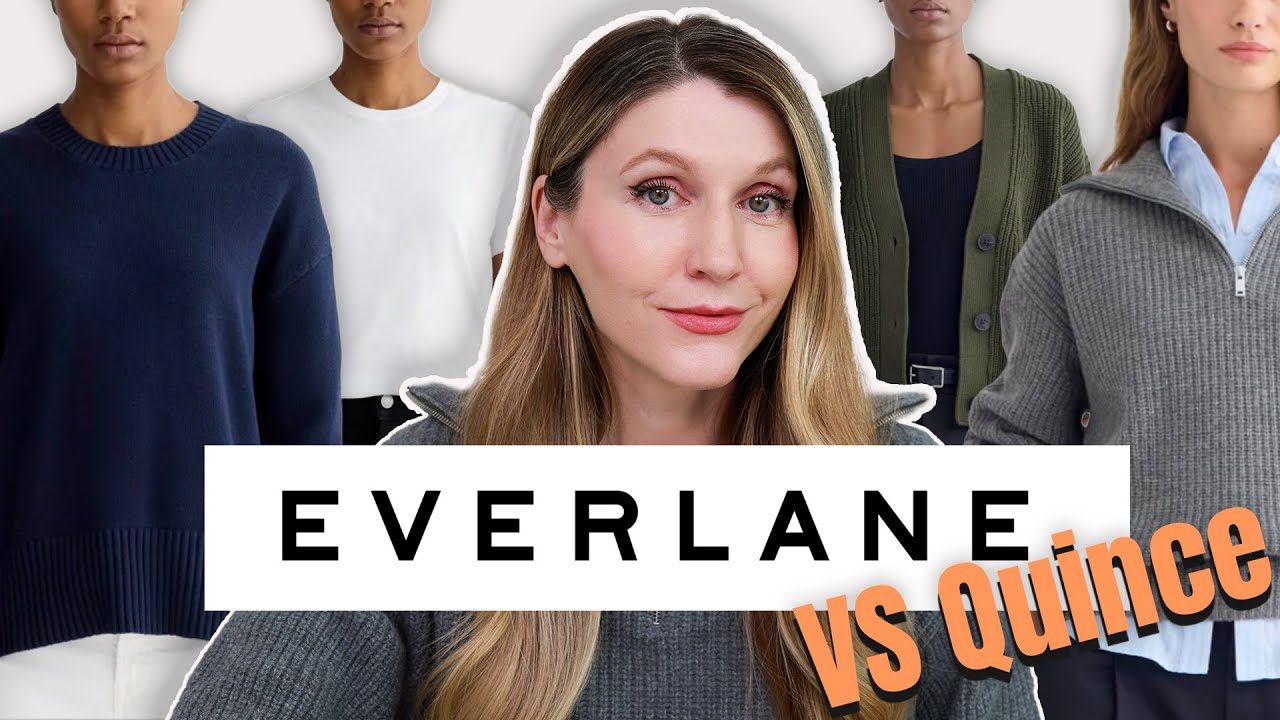 YouTube post by @lauravonv for Everlane. Caption reads: [...] and purchases Everything Worn/Mentioned....