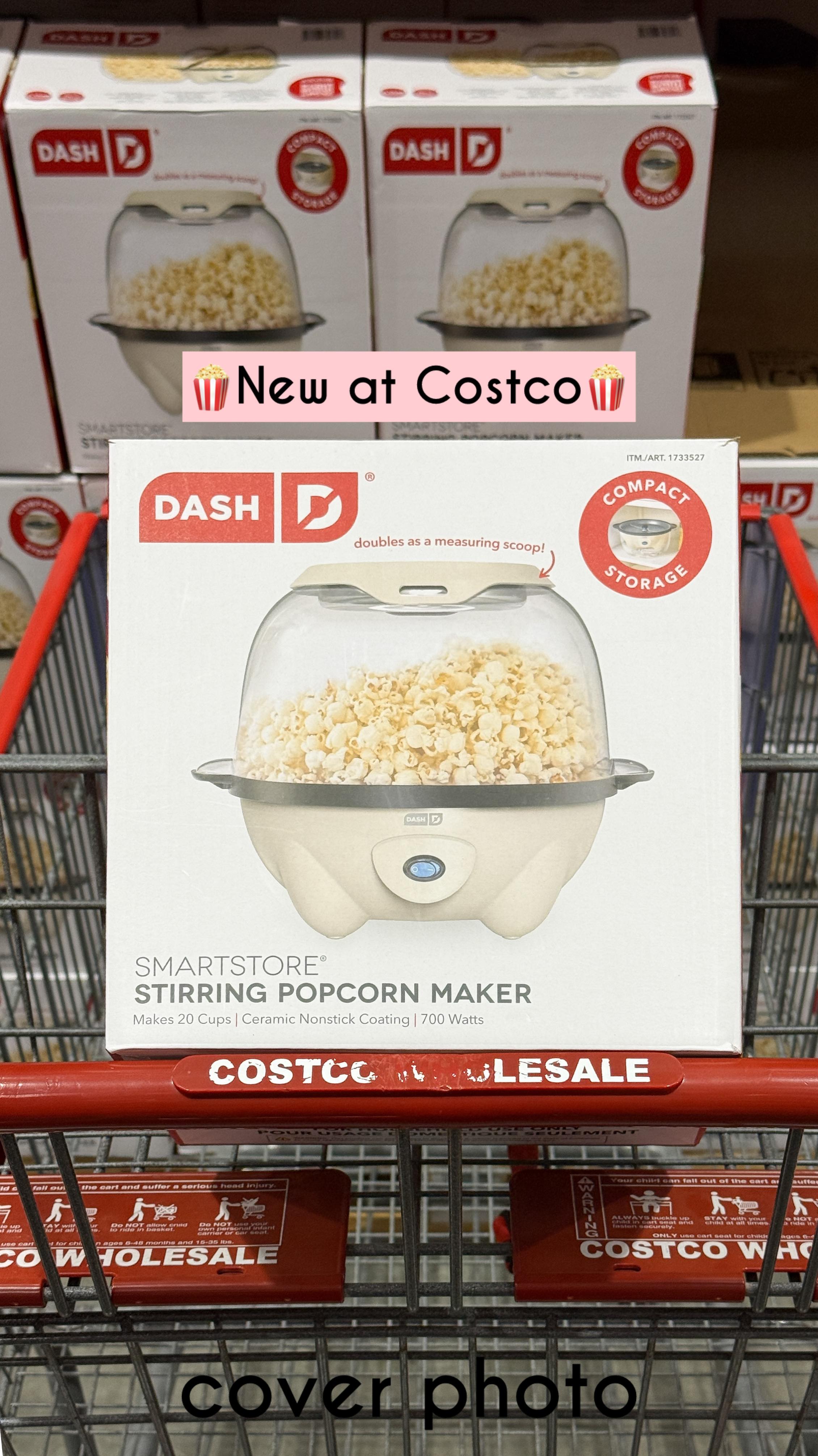 Instagram post by an influencer for DASH. Caption reads: [...] popcorn in minutes with @bydash 5 Qt....