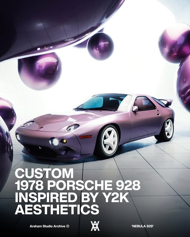 Instagram post by @danielarsham for Porsche. Caption reads: Arsham Studio Archive: ‘NEBULA 928’ (2023) 

I....