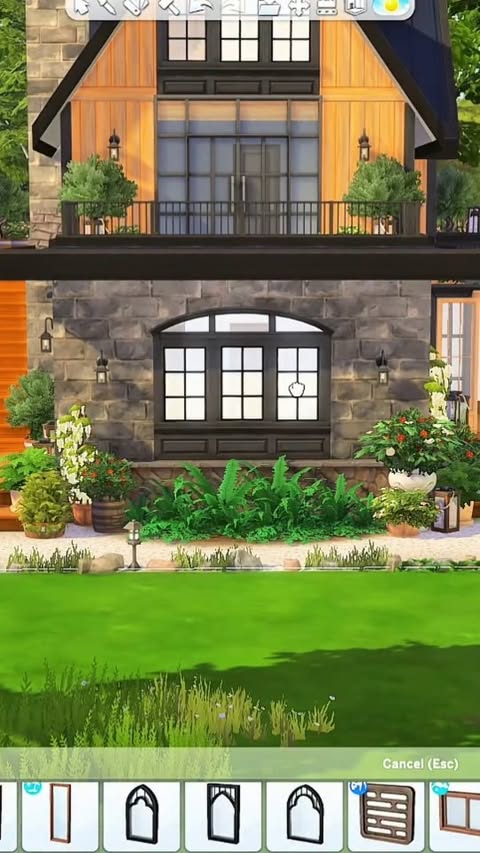 Instagram post by @simsbuild_inspiration for The Sims. Caption reads: [...] window T.O.O.L mod by TwistedMexi @thesims....