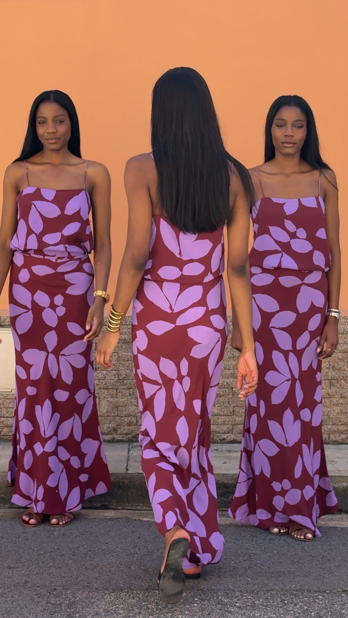 Instagram post by @thetripletsaa for Mister Zimi. Caption reads: Outfits check 🌸 Color for summer with @misterzimi....