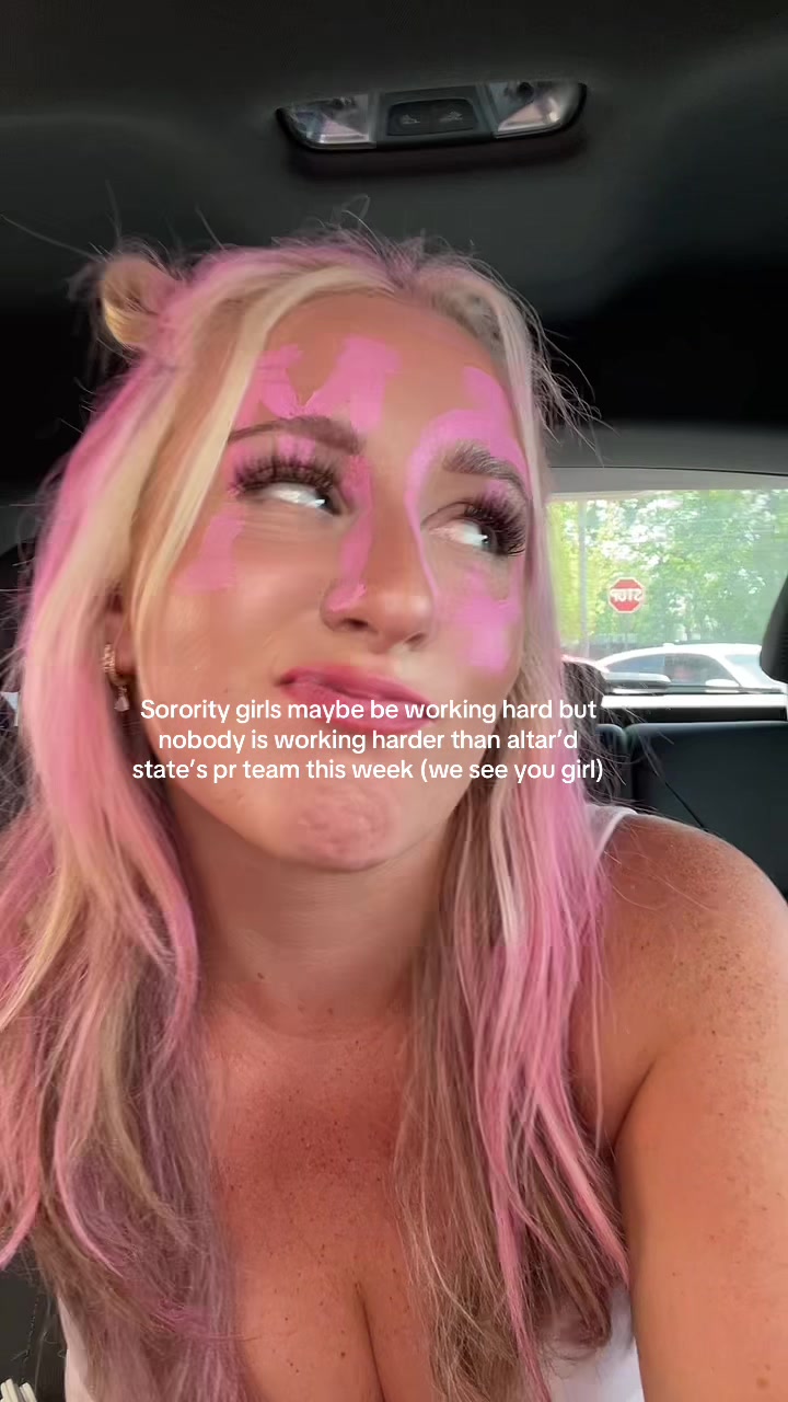 TikTok post by @ky_brownnn for Altar'd State. Caption reads: @Altar’d State Yall are killing it queens....