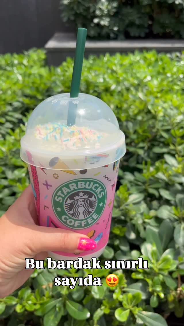 Instagram post by @denissbenn for Starbucks. Caption reads: Frappuccino 30.yaşına özel Grande boy Birthday....