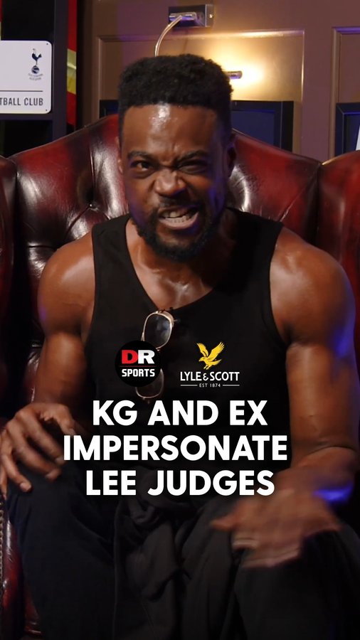 Instagram post by @drsports_media for Lyle & Scott. Caption reads: No one can put on better impressions of Lee Judges....