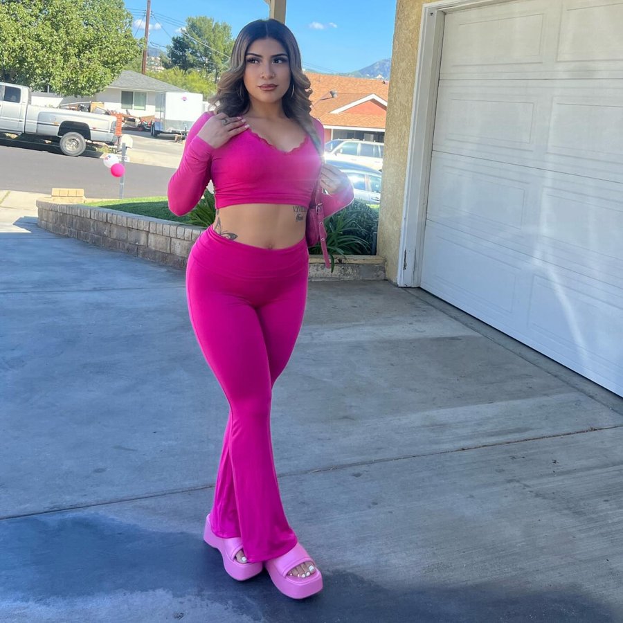 Instagram post by @ashleymarieavalos for Baddieville. Caption reads: can’t talk right now it’s rest day🩷 • • •....