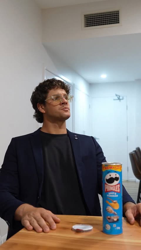 Instagram post by @reidpolak for Pringles. Caption reads: The CEO of Tang has delivered. Pringles Extra....