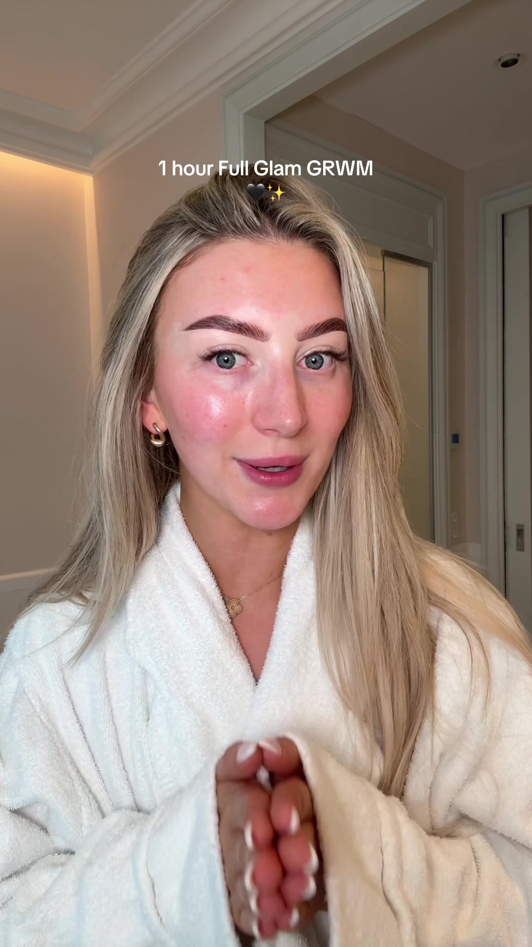TikTok post by @amelia0livia for Space NK. Caption reads: Full Glam GRWM ✨ Using @NARS Cosmetics new Hot....