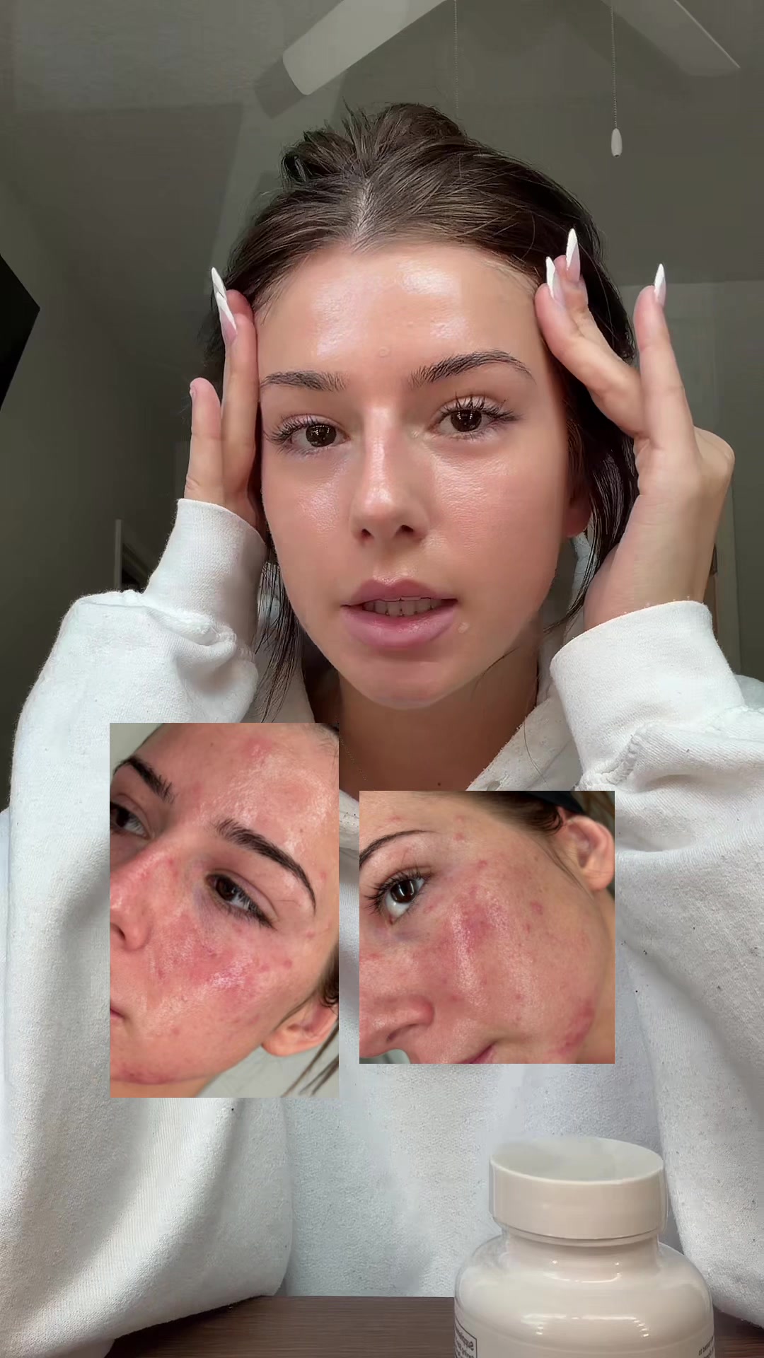 TikTok post by @kendallshops for CLEARSTEM Skincare. Caption reads: [...] #supplement #skin #clearskin @CLEARSTEM....