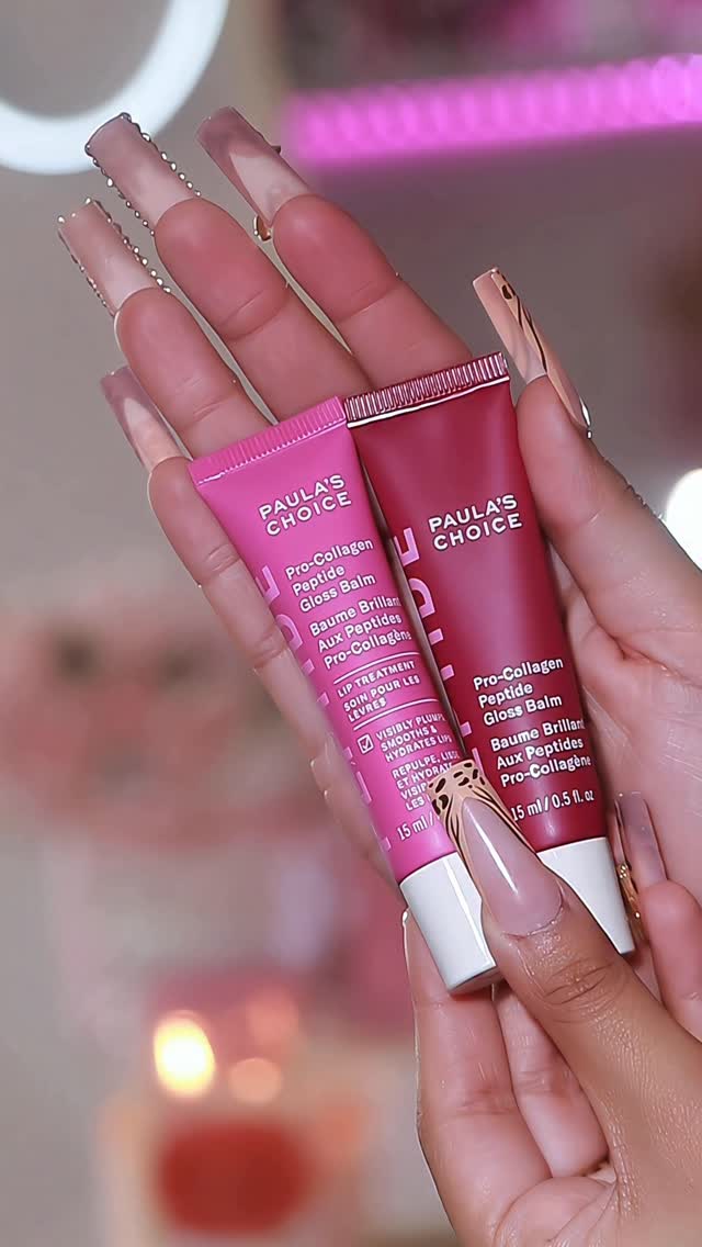 Instagram post by @makeupglamlu for Paulas Choice. Caption reads: Lips but make them plump, juicy, and hydrated 💧💋....